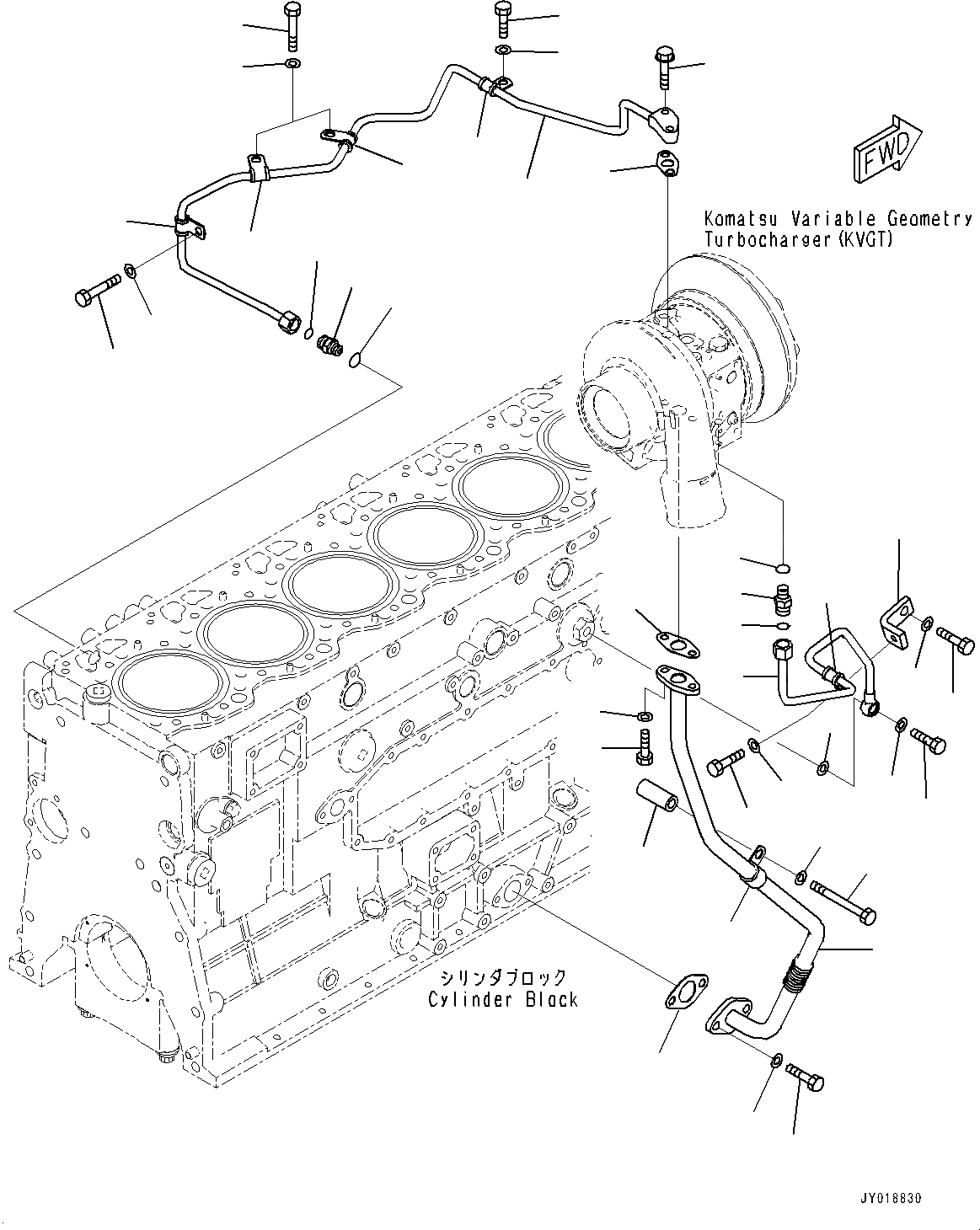 Схема запчастей Komatsu SAA6D125E-6C - KOMATSU РЕГУЛИР. GEOMETRY ТУРБОНАГНЕТАТЕЛЬ (KVGT), ТРУБЫ (№7-) KOMATSU РЕГУЛИР. GEOMETRY ТУРБОНАГНЕТАТЕЛЬ (KVGT)