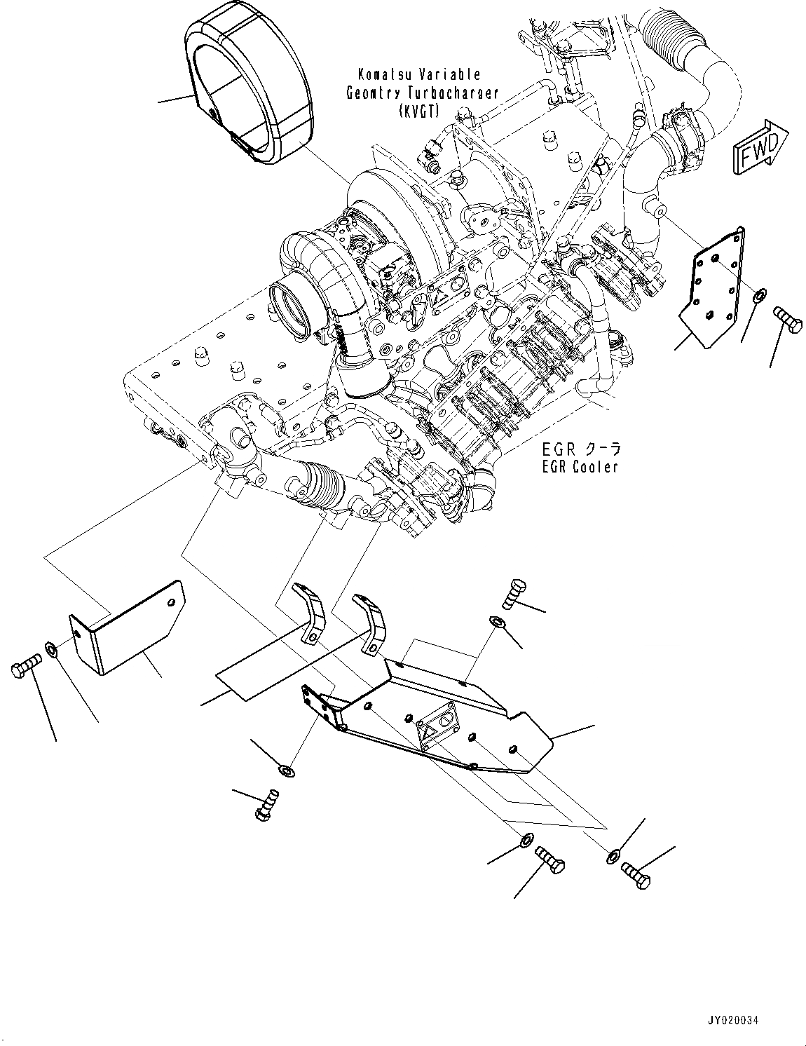 Схема запчастей Komatsu SAA6D125E-6C - ТЕРМОЗАЩИТА (№7-) ТЕРМОЗАЩИТА