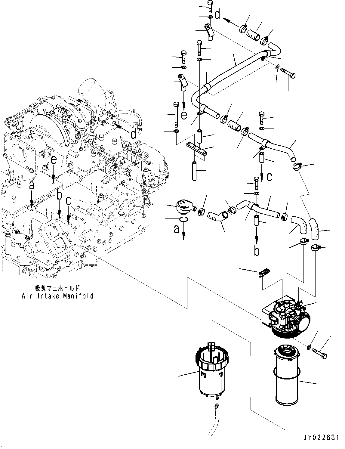 Схема запчастей Komatsu SAA6D125E-6C - KOMATSU ЗАКРЫТ.D CRANKКОРПУС ВЕНТИЛЯТОРILATION (KCCV), САПУН И ШЛАНГИ (№7-) KOMATSU ЗАКРЫТ.D CRANKКОРПУС ВЕНТИЛЯТОРILATION (KCCV)