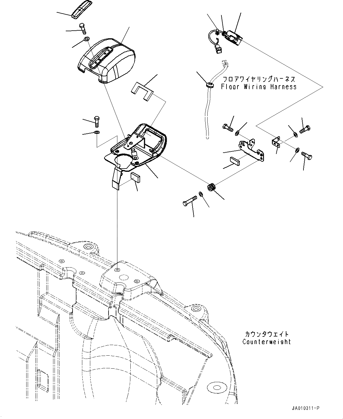 Схема запчастей Komatsu PC138USLC-10 - ЗАДН.VIEW CAMERA, CAMERA NO. (№-) ЗАДН.VIEW CAMERA, SET