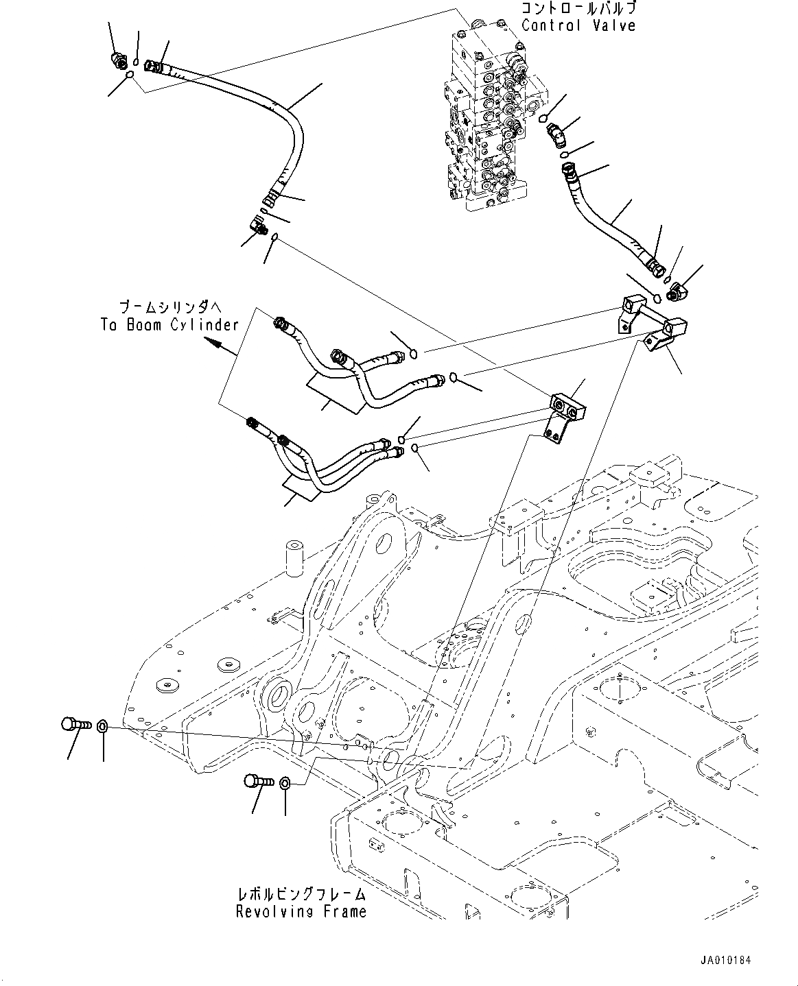 Схема запчастей Komatsu PC138USLC-10 - ТРУБЫ СТРЕЛЫ (№-) ТРУБЫ СТРЕЛЫ