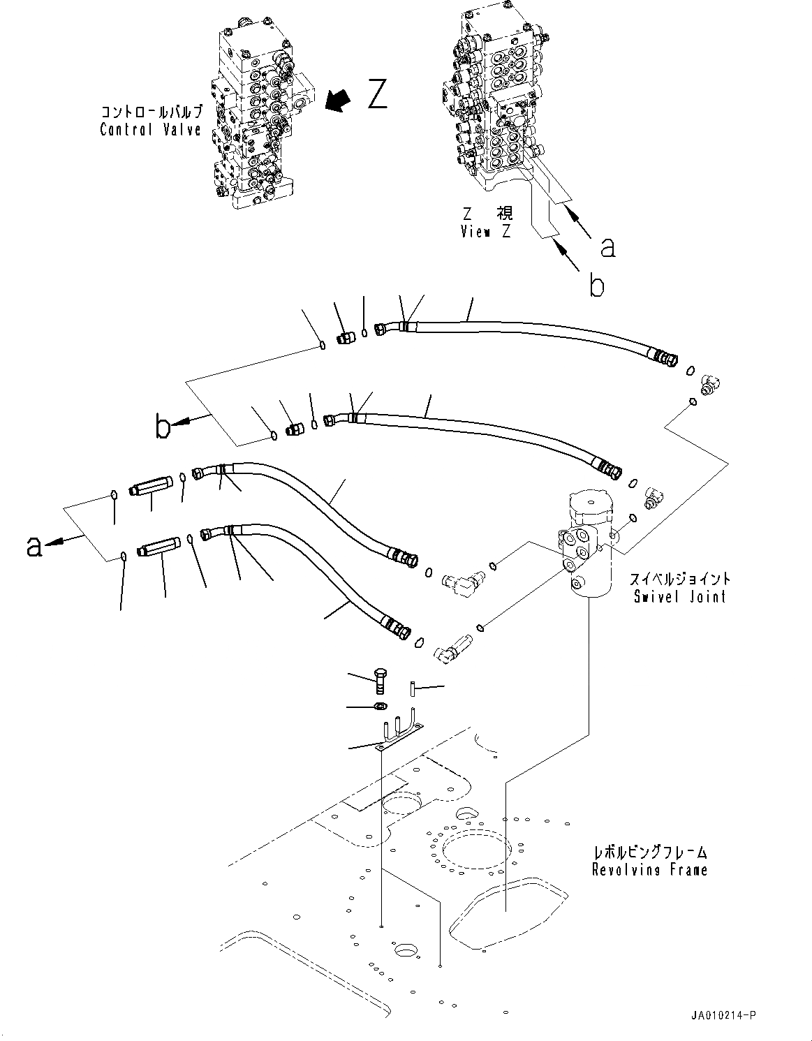 Схема запчастей Komatsu PC138USLC-10 - ХОД ТРУБЫ, ШЛАНГИ (№-) ХОД ТРУБЫ