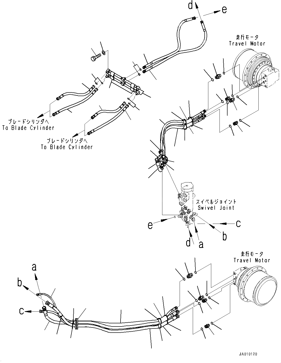 Схема запчастей Komatsu PC138USLC-10 - ХОД ТРУБЫ, ТРУБЫ (№-) ХОД ТРУБЫ, TRACTION UP КОНЕЧНАЯ ПЕРЕДАЧА 1 SPEED, С ОТВАЛ