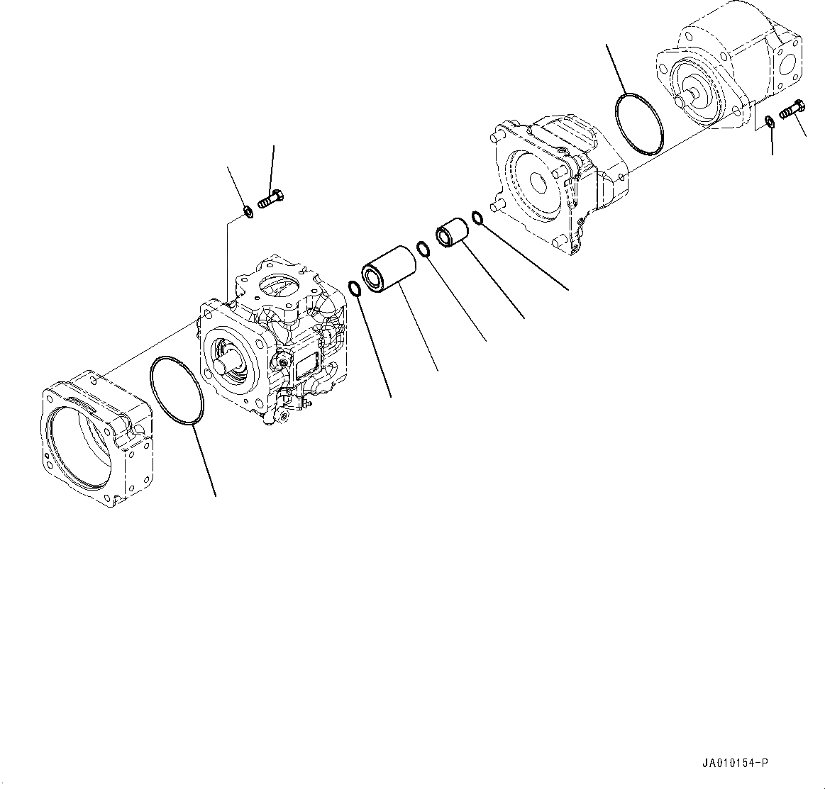 Схема запчастей Komatsu D37EX-23 - ГИДРАВЛ МАСЛ. НАСОС, СОЕДИНЕНИЕ (№8-) ГИДРАВЛ МАСЛ. НАСОС