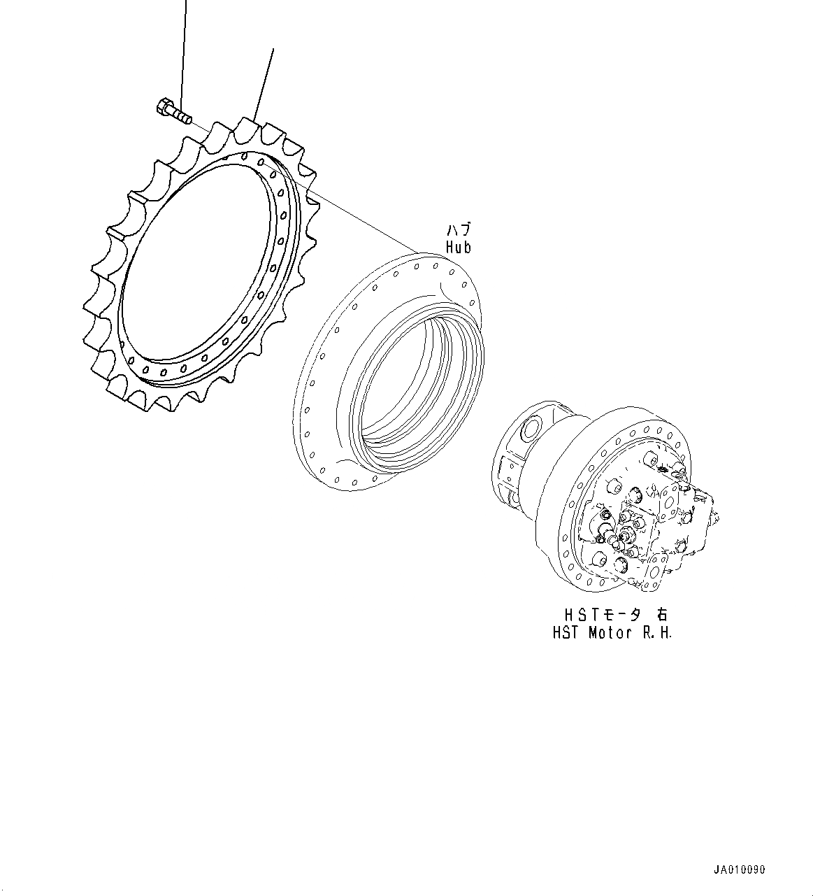 Схема запчастей Komatsu D37PX-23 - КОНЕЧНАЯ ПЕРЕДАЧА, ЗВЕЗДОЧКА, ПРАВ. (№8-) КОНЕЧНАЯ ПЕРЕДАЧА
