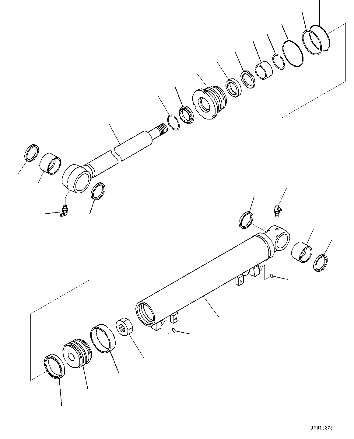 Схема запчастей Komatsu D37PX-23 - DOZER ЦИЛИНДР ПОДЪЕМА ОТВАЛА, ЛЕВ. (№8-) DOZER ЦИЛИНДР ПОДЪЕМА ОТВАЛА