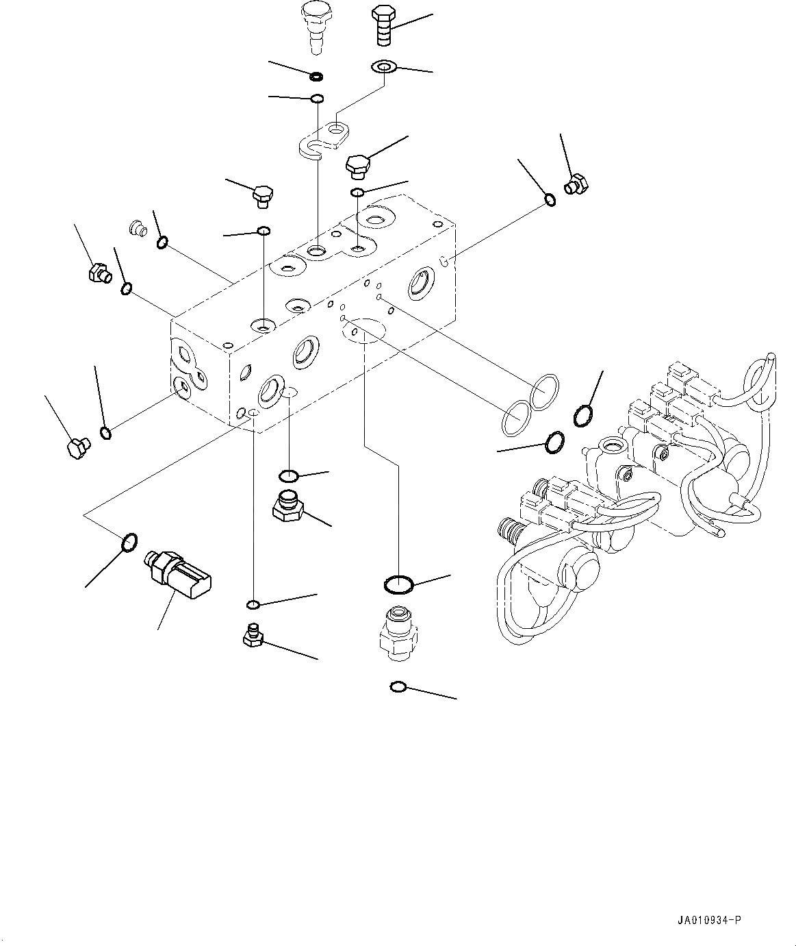 Схема запчастей Komatsu D39EX-23 - ПРОПОРЦИОНАЛЬН. PRESSURE УПРАВЛ-Е (PPC) ТРУБЫ, СОЛЕНОИДНЫЙ КЛАПАН КОМПОНЕНТЫ (№9-) ПРОПОРЦИОНАЛЬН. PRESSURE УПРАВЛ-Е (PPC) ТРУБЫ