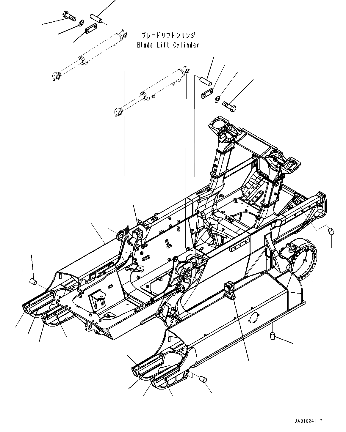 Схема запчастей Komatsu D39EX-23 - ОСНОВН. РАМА (№9-) ОСНОВН. РАМА