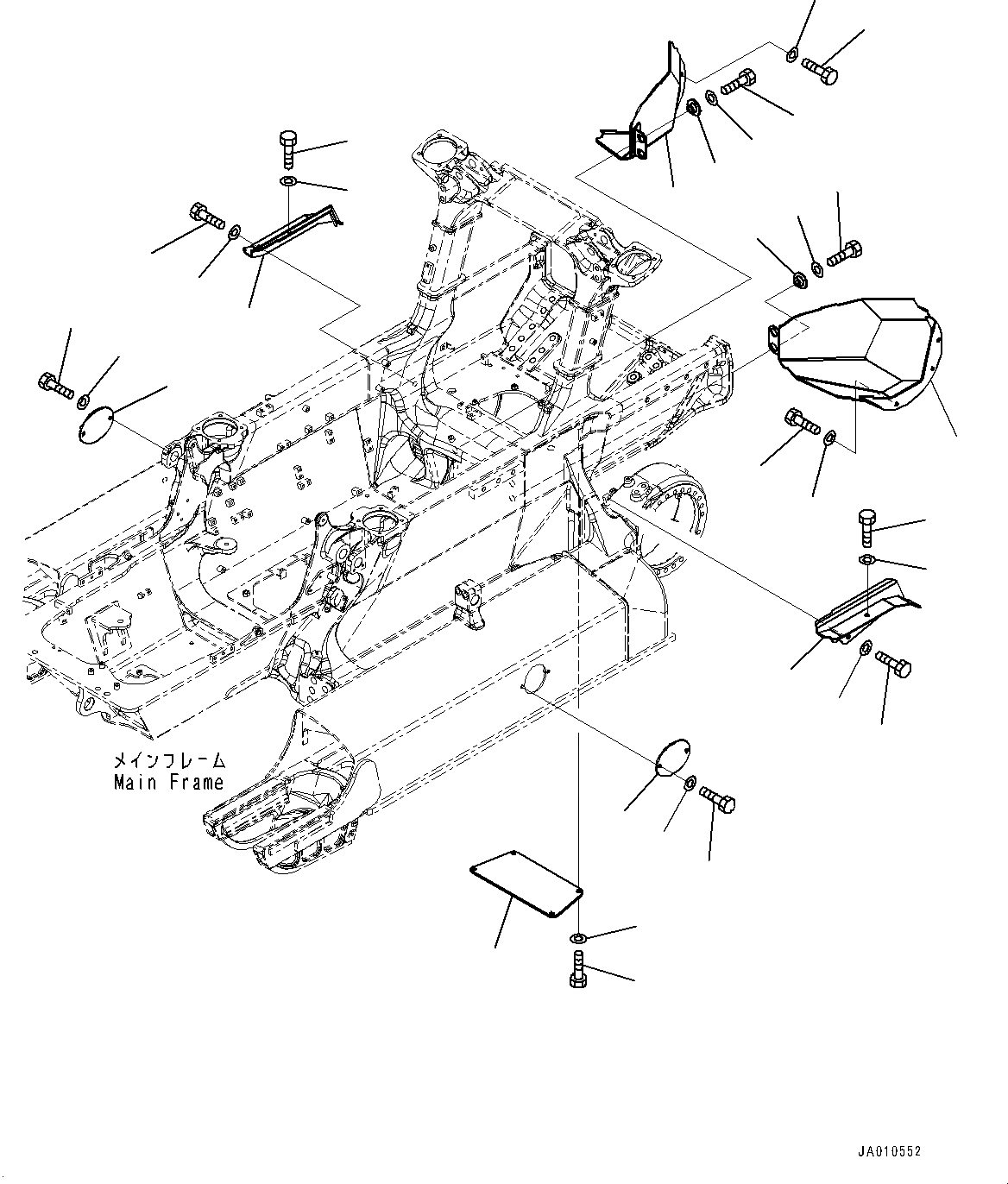 Схема запчастей Komatsu D39EX-23 - КРЫШКИ (№9-) КРЫШКИ, БЕЗ ЗАДН. -НАВЕСН. ОБОРУД