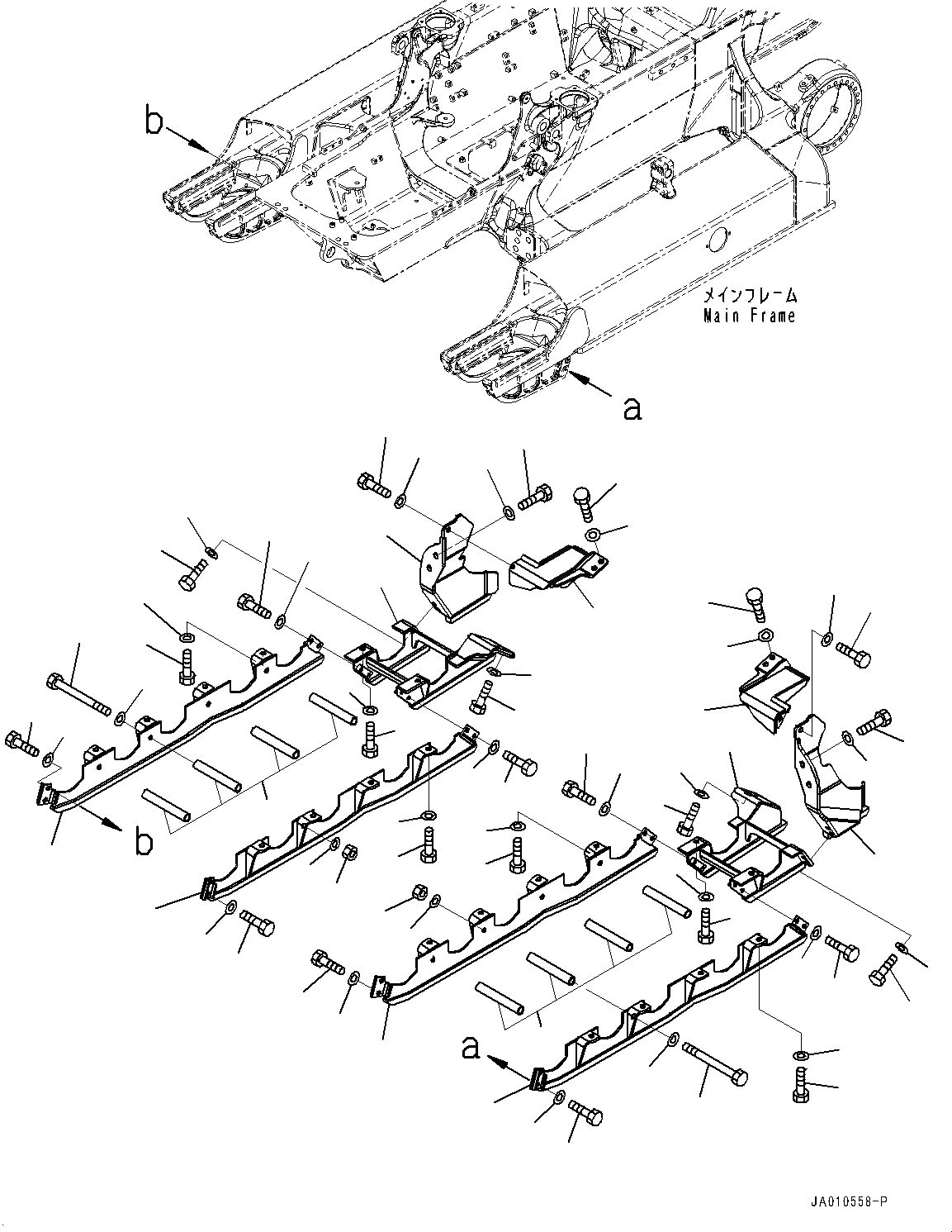 Схема запчастей Komatsu D39EX-23 - ЗАЩИТА ОПОРНЫХ КАТКОВ (№9-) ЗАЩИТА ОПОРНЫХ КАТКОВ, С SEGMENTED ПОЛН. ЗАЩИТА КАТКОВ