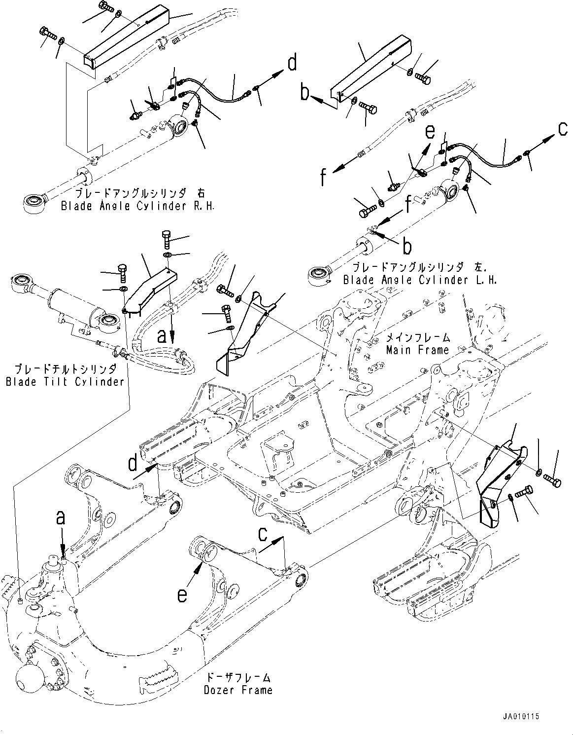 Схема запчастей Komatsu D39EX-23 - DOZER ГИДРОЛИНИЯ, КРЫШКА(№9-) DOZER ГИДРОЛИНИЯ