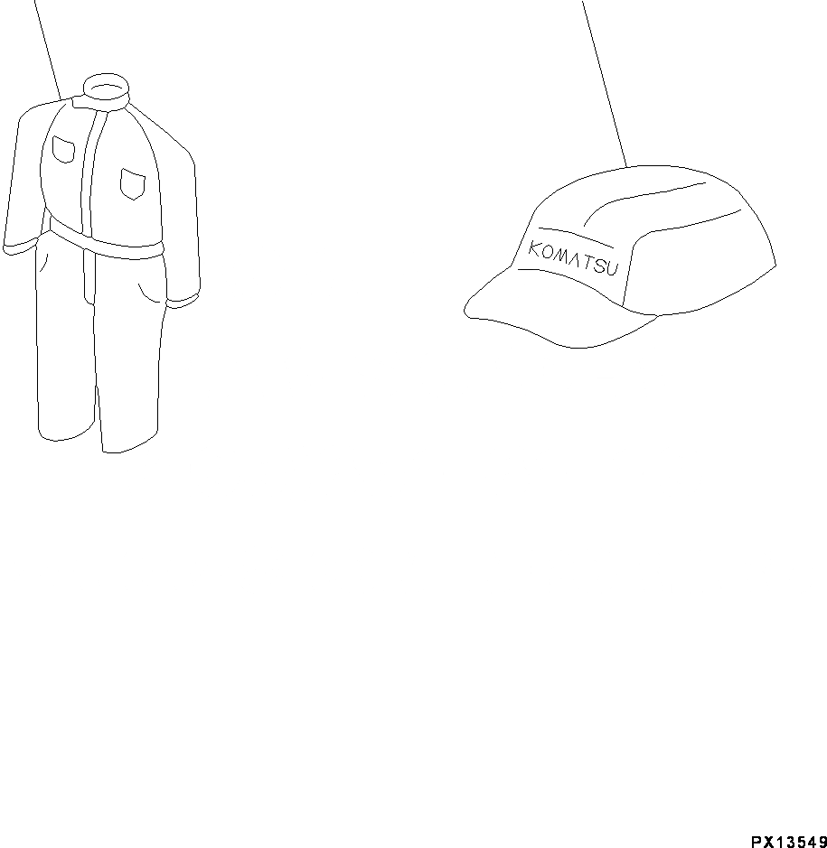 Схема запчастей Komatsu D39EX-23 - КЕПКА И КОМБИНЕЗОН (№9-) КЕПКА И КОМБИНЕЗОН
