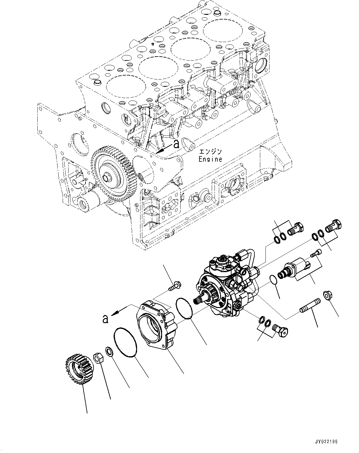 Схема запчастей Komatsu SAA4D95LE-6B - ТОПЛИВН. НАСОС (№7-) ТОПЛИВН. НАСОС