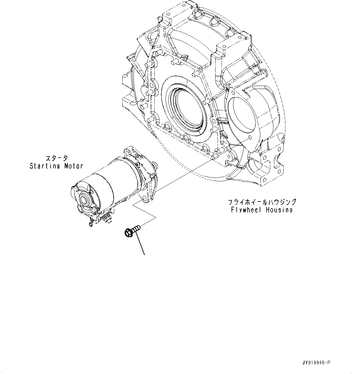 Схема запчастей Komatsu SAA4D95LE-6A - КРЕПЛЕНИЕ СТАРТЕРА (№7-) КРЕПЛЕНИЕ СТАРТЕРА, .KW