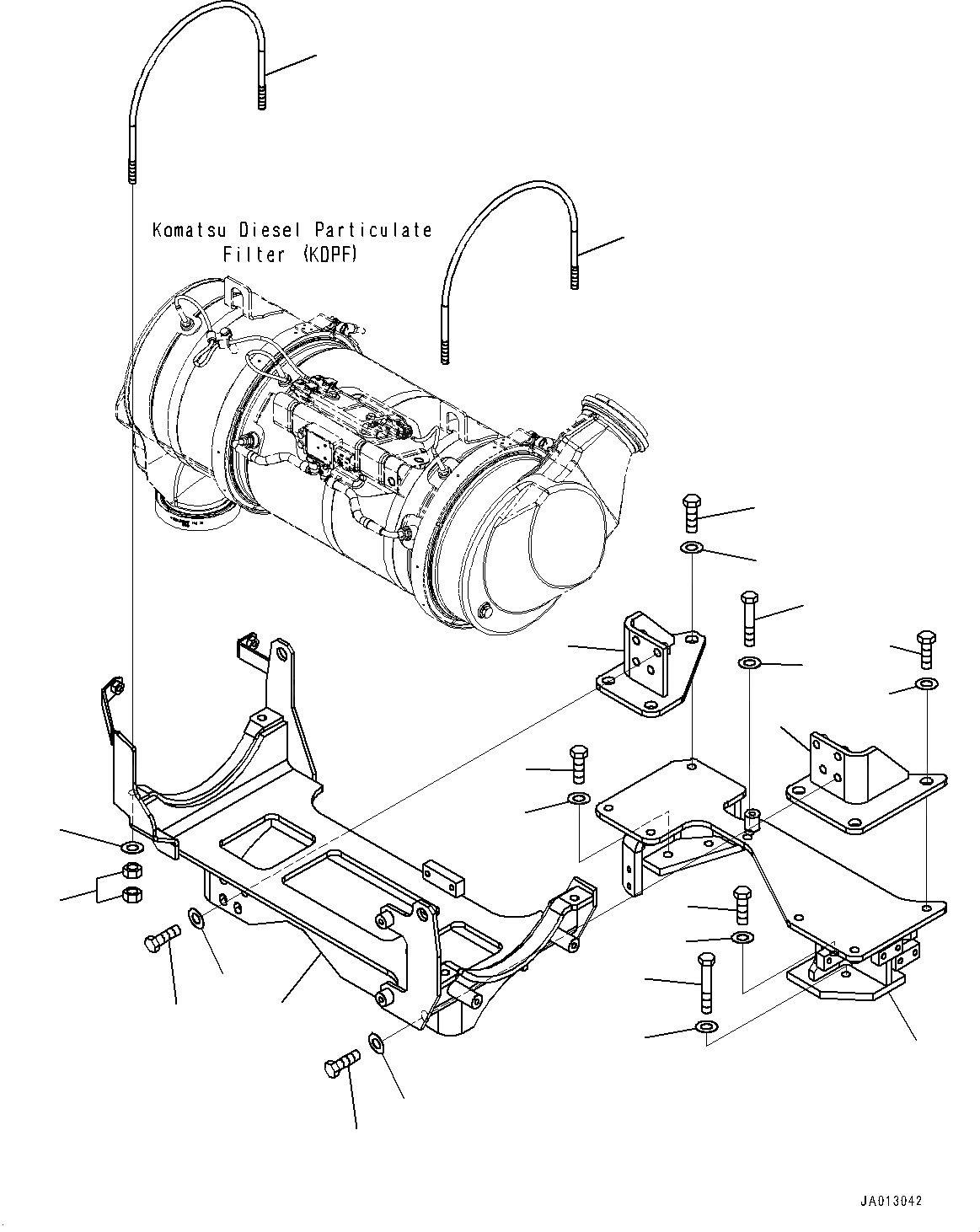 Схема запчастей Komatsu WA320-7 - ДВИГАТЕЛЬ ПРОВОДКА КРЕПЛЕНИЕ, KOMATSU DIESEL ЧАСТЬICULATE ФИЛЬТР. (KDPF) КРЕПЛЕНИЕ (№8-8) ДВИГАТЕЛЬ ПРОВОДКА КРЕПЛЕНИЕ