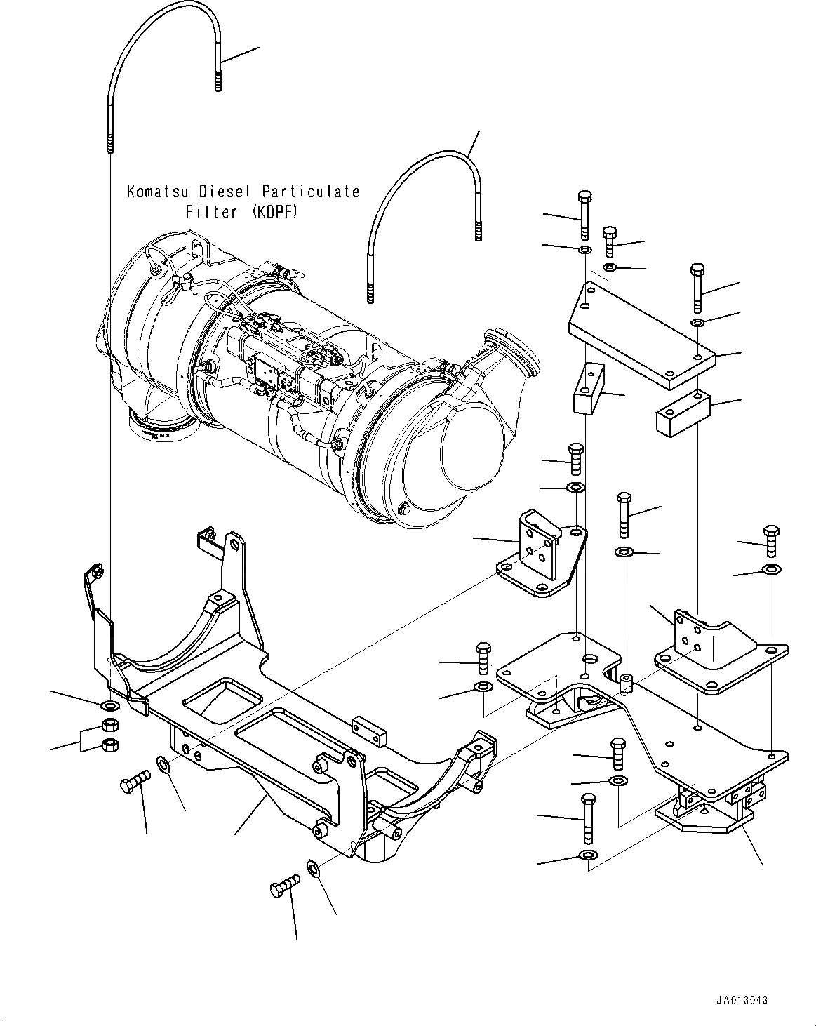 Схема запчастей Komatsu WA320-7 - ДВИГАТЕЛЬ ПРОВОДКА КРЕПЛЕНИЕ, KOMATSU DIESEL ЧАСТЬICULATE ФИЛЬТР. (KDPF) КРЕПЛЕНИЕ (№8-) ДВИГАТЕЛЬ ПРОВОДКА КРЕПЛЕНИЕ