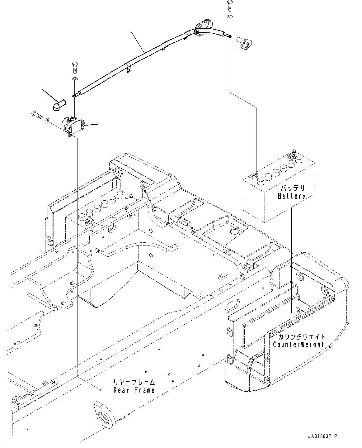 Схема запчастей Komatsu WA320-7 - ЗАДН. ПРОВОДКА, АККУМУЛЯТОР КАБЕЛЬ (№8-) ЗАДН. ПРОВОДКА, С 9AMP. ГЕНЕРАТОР