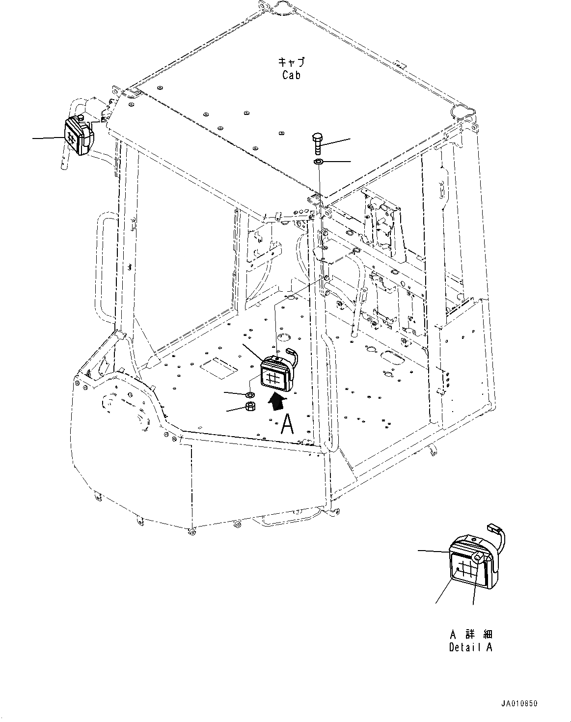 Схема запчастей Komatsu WA320-7 - ЛАМПА РАБОЧ. ОСВЕЩЕНИЯ, ОСВЕЩЕНИЕ И БОЛТ (№8-) ЛАМПА РАБОЧ. ОСВЕЩЕНИЯ, С AMBER COLOR WARNING BEACON