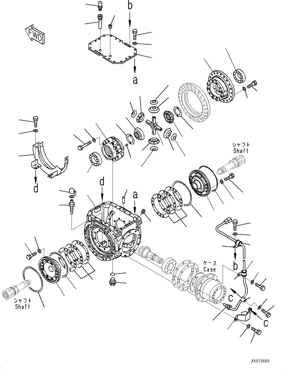Схема запчастей Komatsu WA320-7 - ПЕРЕДНИЙ МОСТ, ДИФФЕРЕНЦ. (/) (№8-) ПЕРЕДНИЙ МОСТ, БЕЗ САМОБЛОКИР. ДИФФЕРЕНЦ.