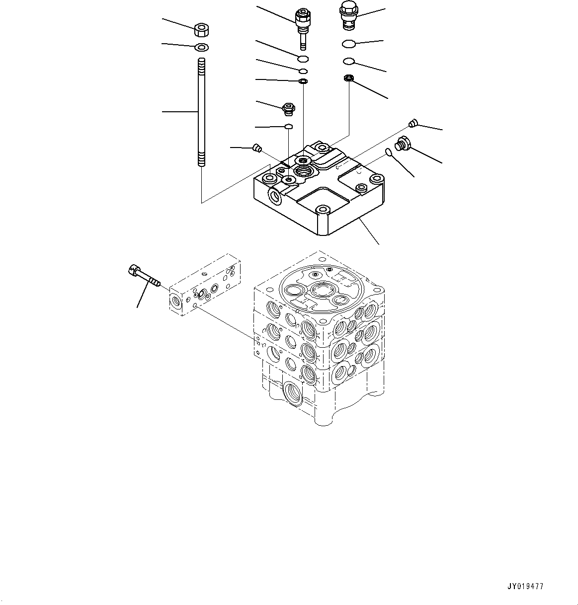 Схема запчастей Komatsu WA320-7 - УПРАВЛЯЮЩ. КЛАПАН, 3-Х СЕКЦИОНН. (/8) (№8-) УПРАВЛЯЮЩ. КЛАПАН, 2-Х СЕКЦИОНН. УПРАВЛЯЮЩ. КЛАПАН