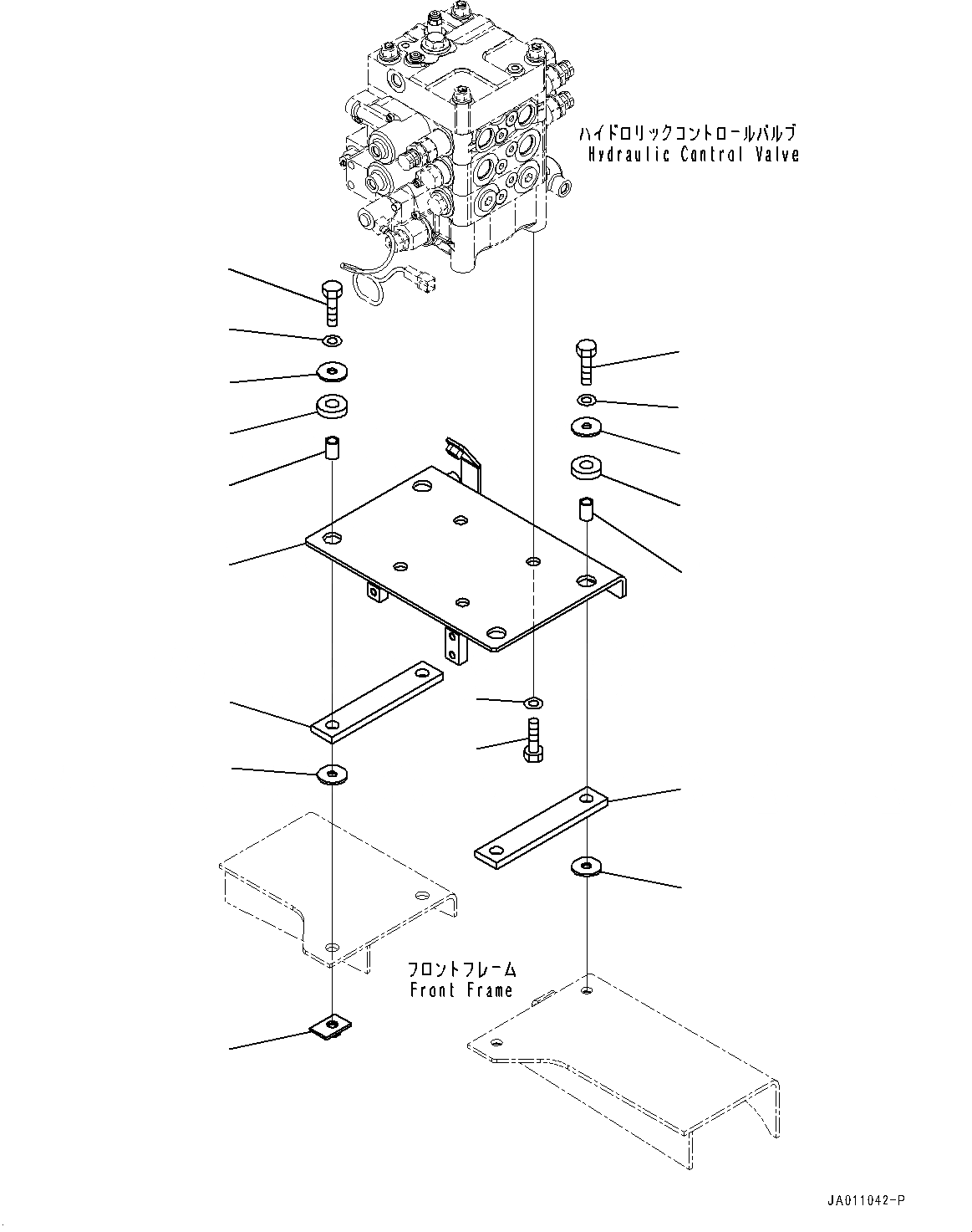 Схема запчастей Komatsu WA320-7 - УПРАВЛЯЮЩ. КЛАПАН, КЛАПАН КРЕПЛЕНИЕ (№8-) УПРАВЛЯЮЩ. КЛАПАН, 2-Х СЕКЦИОНН. УПРАВЛЯЮЩ. КЛАПАН