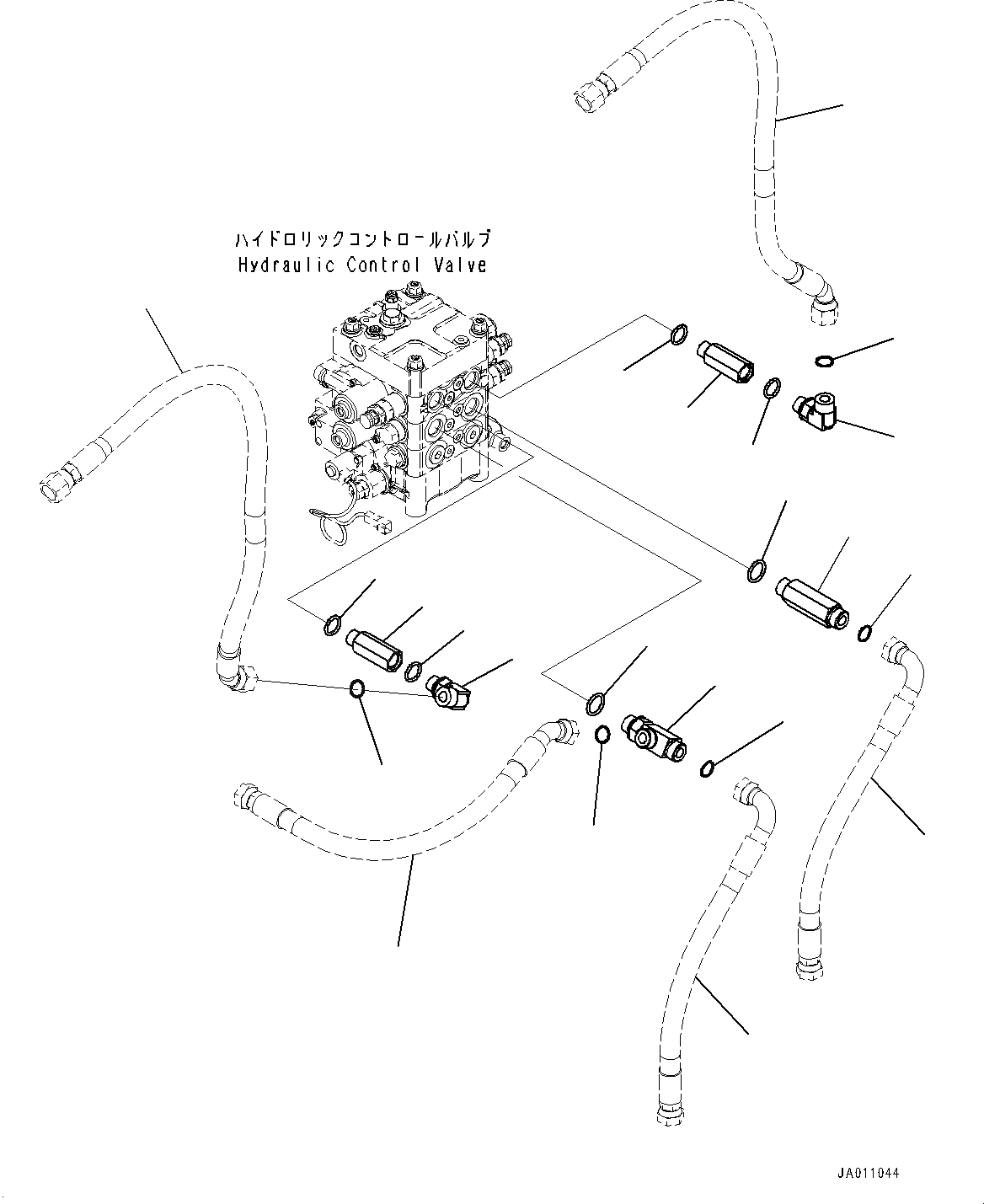 Схема запчастей Komatsu WA320-7 - УПРАВЛЯЮЩ. КЛАПАН, КЛАПАН КОМПОНЕНТЫ (/) (№8-) УПРАВЛЯЮЩ. КЛАПАН, 2-Х СЕКЦИОНН. УПРАВЛЯЮЩ. КЛАПАН