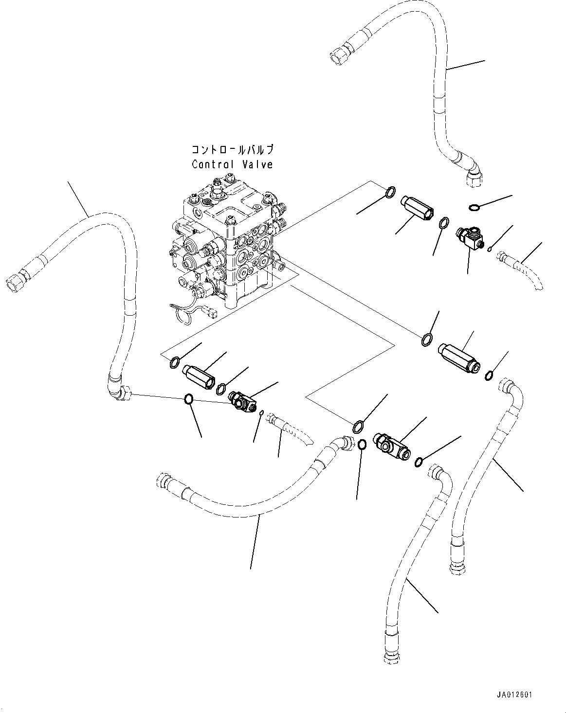Схема запчастей Komatsu WA320-7 - УПРАВЛЯЮЩ. КЛАПАН, КЛАПАН КОМПОНЕНТЫ (/) (№8-) УПРАВЛЯЮЩ. КЛАПАН, 2-Х СЕКЦИОНН. УПРАВЛЯЮЩ. КЛАПАН, С MULTI-COUPLER, СЕВ. АМЕРИКА