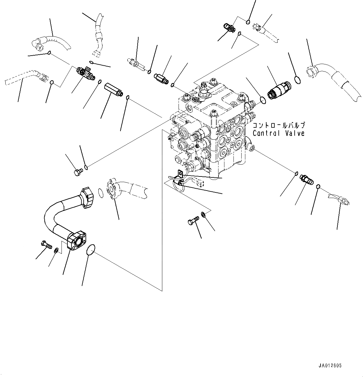 Схема запчастей Komatsu WA320-7 - УПРАВЛЯЮЩ. КЛАПАН, КЛАПАН КОМПОНЕНТЫ (/) (№8-) УПРАВЛЯЮЩ. КЛАПАН, 2-Х СЕКЦИОНН. УПРАВЛЯЮЩ. КЛАПАН, С MULTI-COUPLER, СЕВ. АМЕРИКА