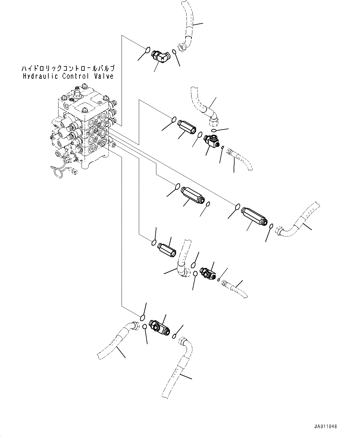 Схема запчастей Komatsu WA320-7 - УПРАВЛЯЮЩ. КЛАПАН, КЛАПАН КОМПОНЕНТЫ (/) (№8-) УПРАВЛЯЮЩ. КЛАПАН, 3-Х СЕКЦИОНН. КОНТРОЛЬН. КЛАПАН