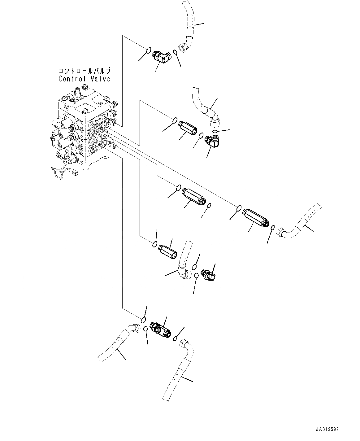 Схема запчастей Komatsu WA320-7 - УПРАВЛЯЮЩ. КЛАПАН, КЛАПАН КОМПОНЕНТЫ (/) (№8-) УПРАВЛЯЮЩ. КЛАПАН, 3-Х СЕКЦИОНН. КОНТРОЛЬН. КЛАПАН, С JRB БЫСТРОСЪЕМН. МЕХ-М