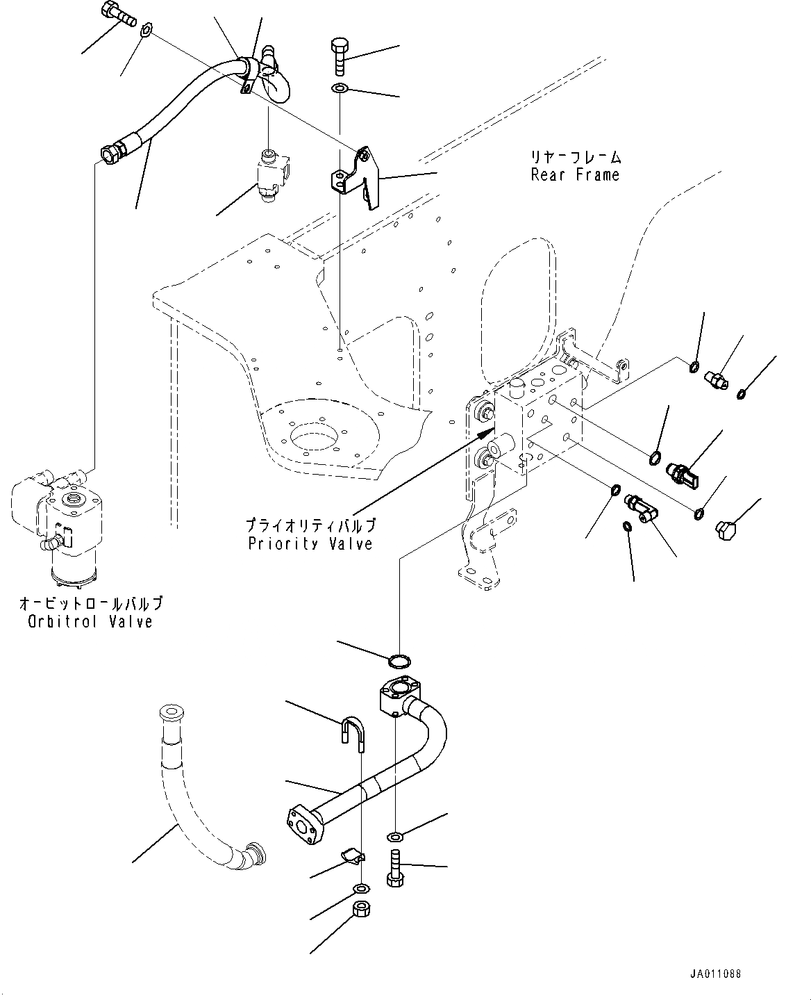 Схема запчастей Komatsu WA320-7 - РУЛЕВ. УПРАВЛЕНИЕ ЗАПРАШИВАЮЩ. КЛАПАН, ДРЕНАЖН. ТРУБЫ (/) (№8-) РУЛЕВ. УПРАВЛЕНИЕ ЗАПРАШИВАЮЩ. КЛАПАН, БЕЗ ЭКСТРЕНН. РУЛЕВ. УПРАВЛЕНИЕ, АВТОМАТИЧ. УПРАВЛ-Е ТИП