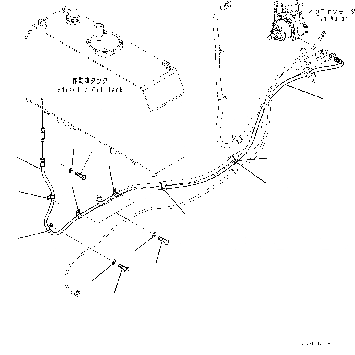 Схема запчастей Komatsu WA320-7 - ВЕНТИЛЯТОР ОХЛАЖДЕНИЯ ПРИВОД ТРУБЫ, ДРЕНАЖН. ТРУБЫ (№8-) ВЕНТИЛЯТОР ОХЛАЖДЕНИЯ ПРИВОД ТРУБЫ