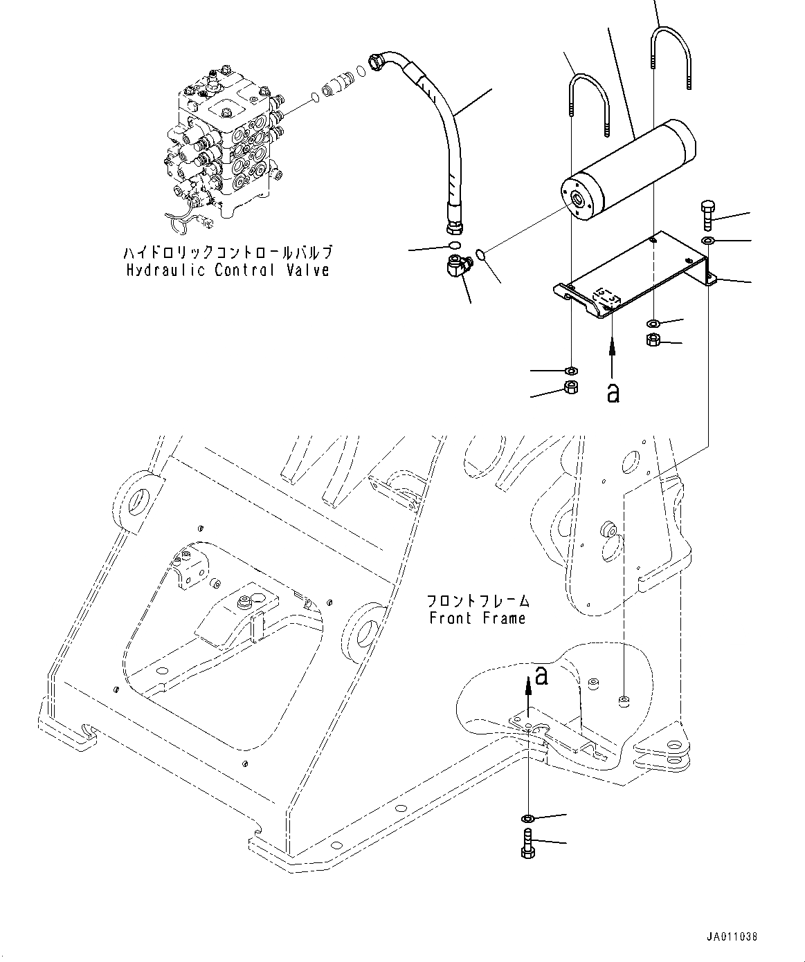 Схема запчастей Komatsu WA320-7 - ГИДРАВЛ МАСЛОПРОВОДЯЩАЯ ЛИНИЯ, АККУМУЛЯТОР (№8-) ГИДРАВЛ МАСЛОПРОВОДЯЩАЯ ЛИНИЯ, С 2-Х СЕКЦИОНН. УПРАВЛЯЮЩ. КЛАПАН, ЭКСТРЕНН. РУЛЕВ. УПРАВЛЕНИЕ, АВТОМАТИЧ. УПРАВЛ-Е ТИП