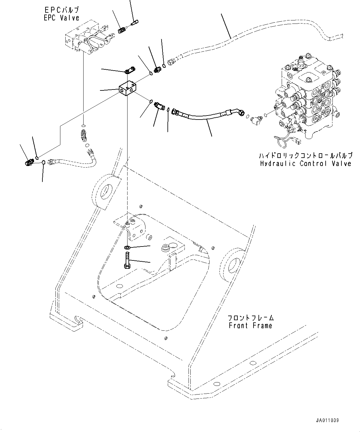 Схема запчастей Komatsu WA320-7 - ГИДРАВЛ МАСЛОПРОВОДЯЩАЯ ЛИНИЯ, РАСПРЕДЕЛИТ. КЛАПАН (№8-) ГИДРАВЛ МАСЛОПРОВОДЯЩАЯ ЛИНИЯ, С 2-Х СЕКЦИОНН. УПРАВЛЯЮЩ. КЛАПАН, ЭКСТРЕНН. РУЛЕВ. УПРАВЛЕНИЕ, АВТОМАТИЧ. УПРАВЛ-Е ТИП, MULTI-COUPLER, СЕВ. АМЕРИКА