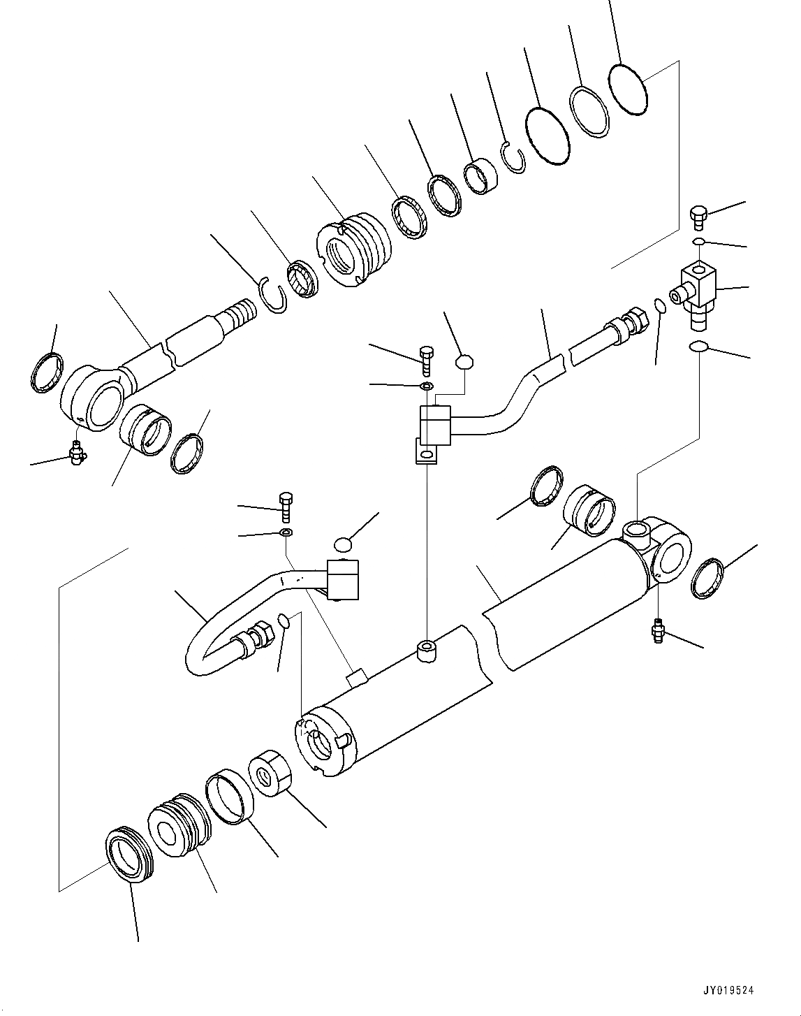 Схема запчастей Komatsu WA320-7 - ЦИЛИНДР РУЛЕВ. УПР-Я, ПРАВ. (№8-) ЦИЛИНДР РУЛЕВ. УПР-Я