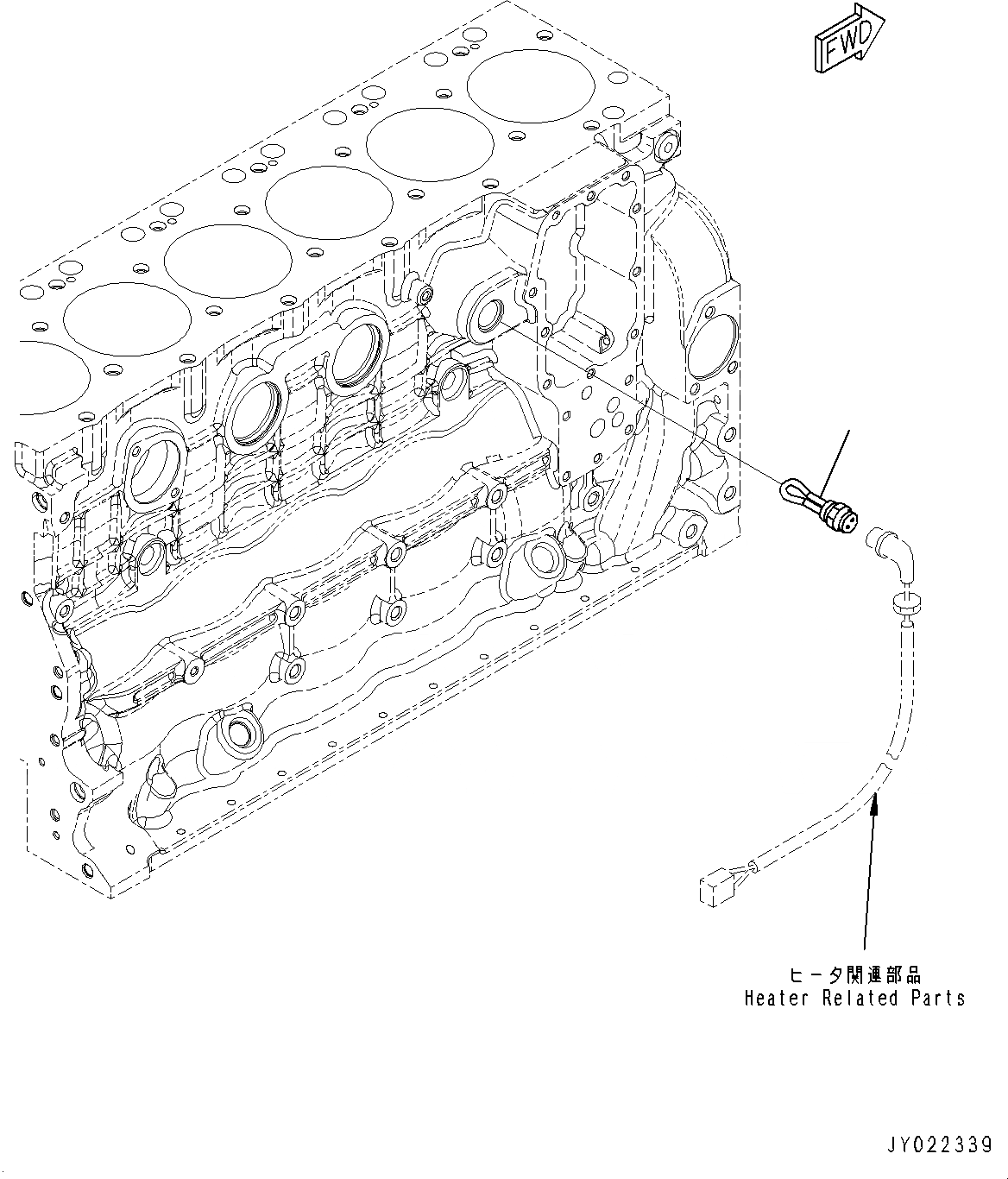 Схема запчастей Komatsu SAA6D107E-2F - ПОДОГРЕВАТЕЛЬ ХЛАДАГЕНТА (№89-) ПОДОГРЕВАТЕЛЬ ХЛАДАГЕНТА