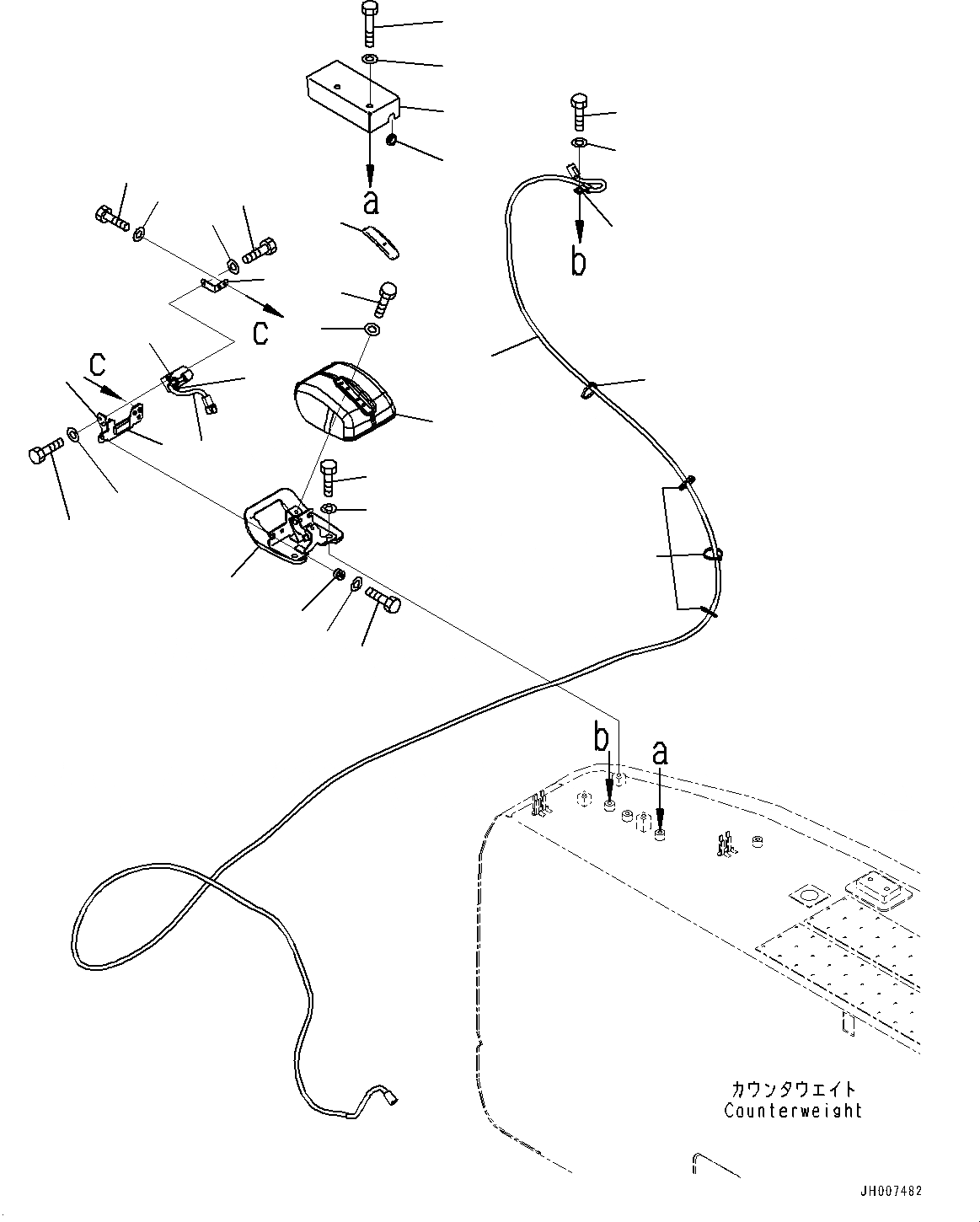 Схема запчастей Komatsu PC220LC-8M0 - ЗАДН.VIEW CAMERA, CAMERA NO. (№-) ЗАДН.VIEW CAMERA, -CAMERA