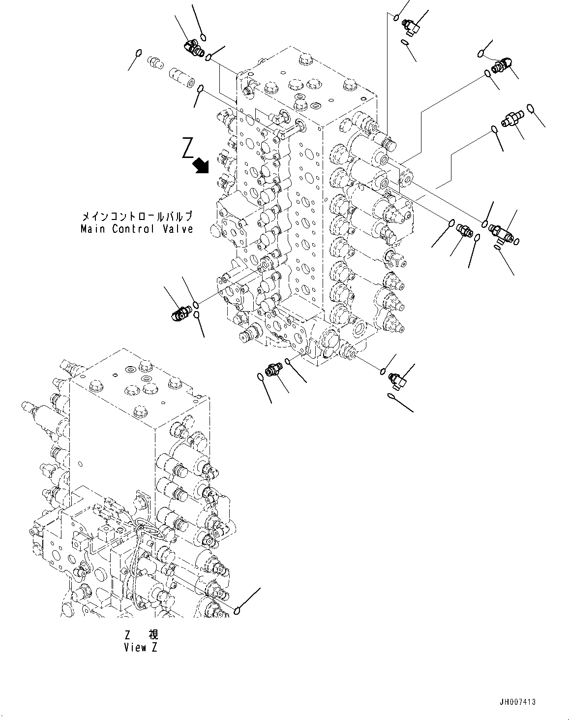 Схема запчастей Komatsu PC220LC-8M0 - УПРАВЛЯЮЩ. КЛАПАН, СОЕДИНИТЕЛЬН. ЧАСТИ (/) (№-) УПРАВЛЯЮЩ. КЛАПАН, С -ДОПОЛН. АКТУАТОР ТРУБЫ, АККУМУЛЯТОР