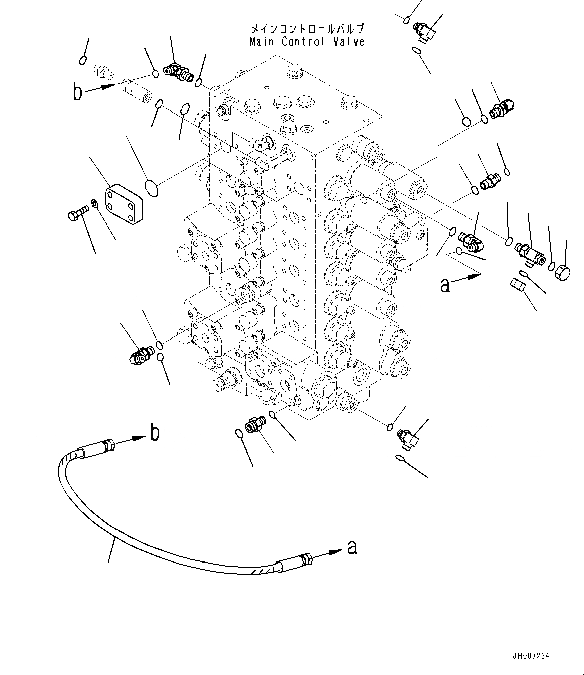 Схема запчастей Komatsu PC220LC-8M0 - УПРАВЛЯЮЩ. КЛАПАН, СОЕДИНИТЕЛЬН. ЧАСТИ (/) (№-) УПРАВЛЯЮЩ. КЛАПАН, С -СЕРВИСНЫЙ КЛАПАН