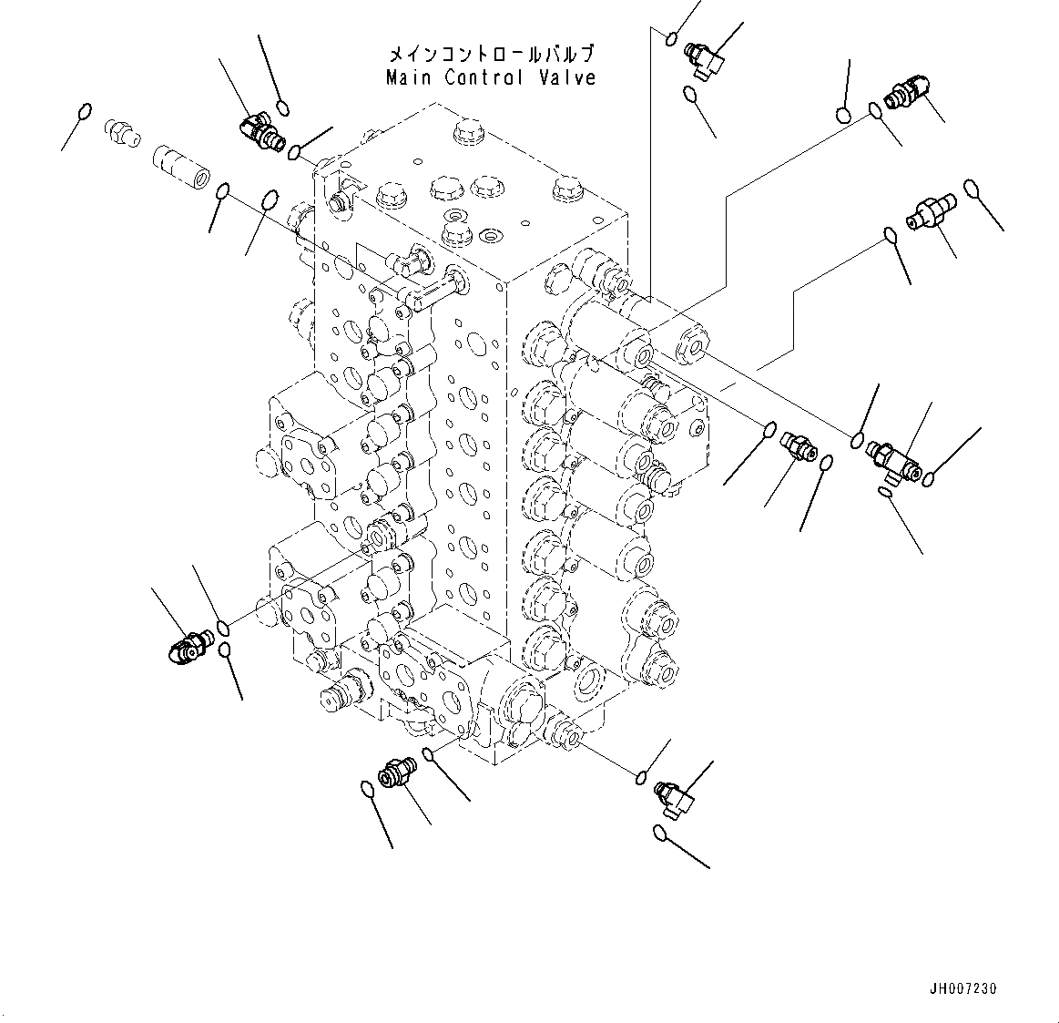 Схема запчастей Komatsu PC220LC-8M0 - УПРАВЛЯЮЩ. КЛАПАН, СОЕДИНИТЕЛЬН. ЧАСТИ (/) (№-) УПРАВЛЯЮЩ. КЛАПАН, С -ДОПОЛН. АКТУАТОР ТРУБЫ, АККУМУЛЯТОР