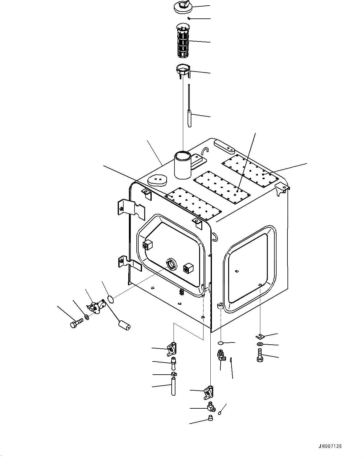 Схема запчастей Komatsu PC220-8M0 - ТОПЛИВН. БАК. (№-) ТОПЛИВН. БАК.
