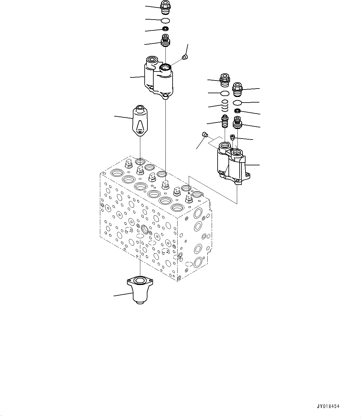Схема запчастей Komatsu PC220-8M0 - УПРАВЛЯЮЩ. КЛАПАН, ВНУТР. ЧАСТИ (/) (№-) УПРАВЛЯЮЩ. КЛАПАН, С -СЕРВИСНЫЙ КЛАПАН