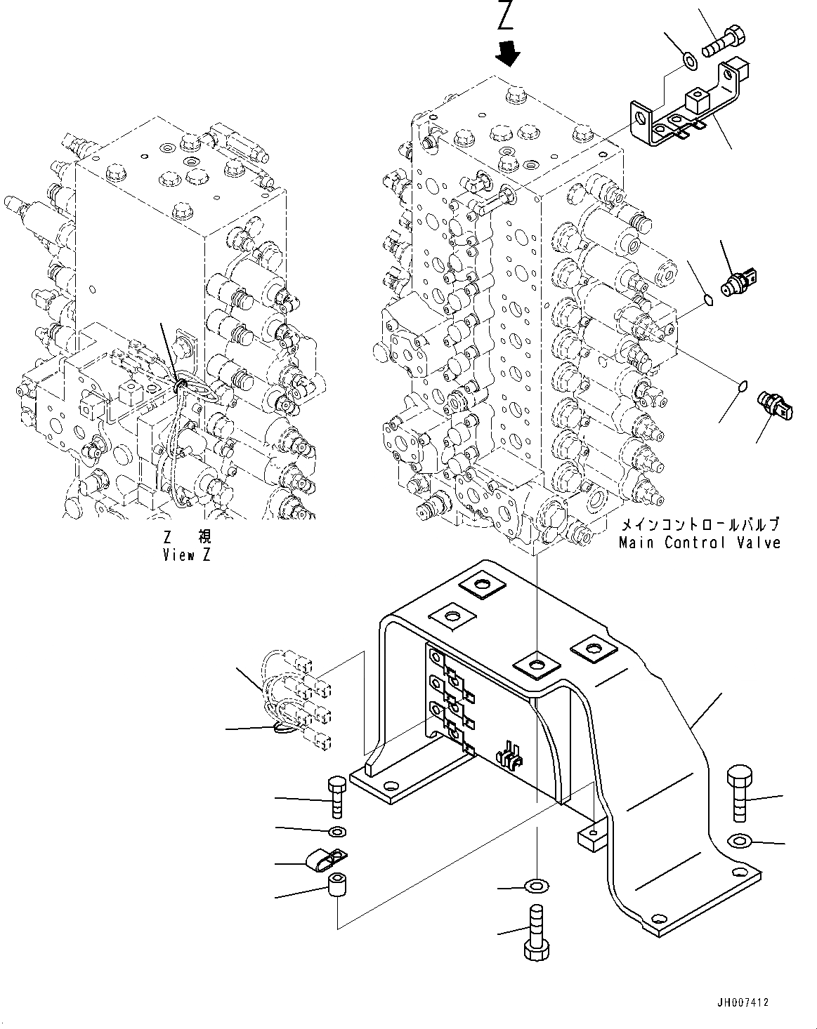 Схема запчастей Komatsu PC220-8M0 - УПРАВЛЯЮЩ. КЛАПАН, МОНТАЖНЫЙ КАРКАС (№-) УПРАВЛЯЮЩ. КЛАПАН, С -ДОПОЛН. АКТУАТОР ТРУБЫ, АККУМУЛЯТОР