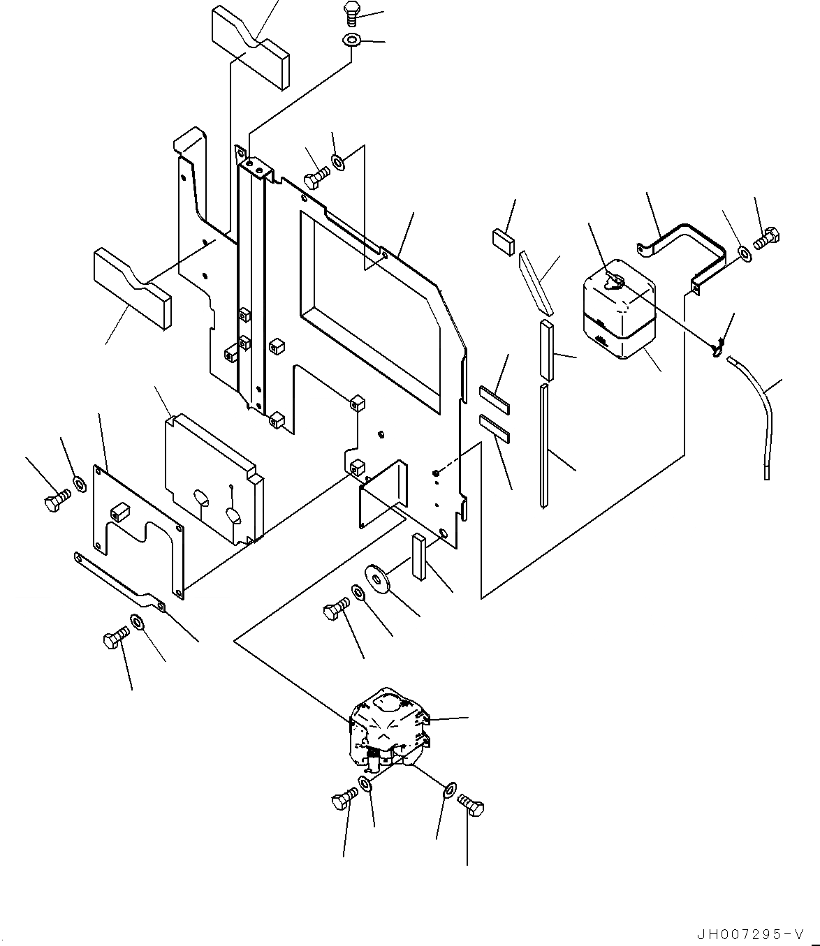 Схема запчастей Komatsu PC220-8M0 - КАБИНА ПЕРЕГОРОДКА., ОМЫВАТЕЛЬ СТЕКЛА БАК (№-) КАБИНА ПЕРЕГОРОДКА., С КОНДИЦИОНЕРОМ, ПРЕФИЛЬТР