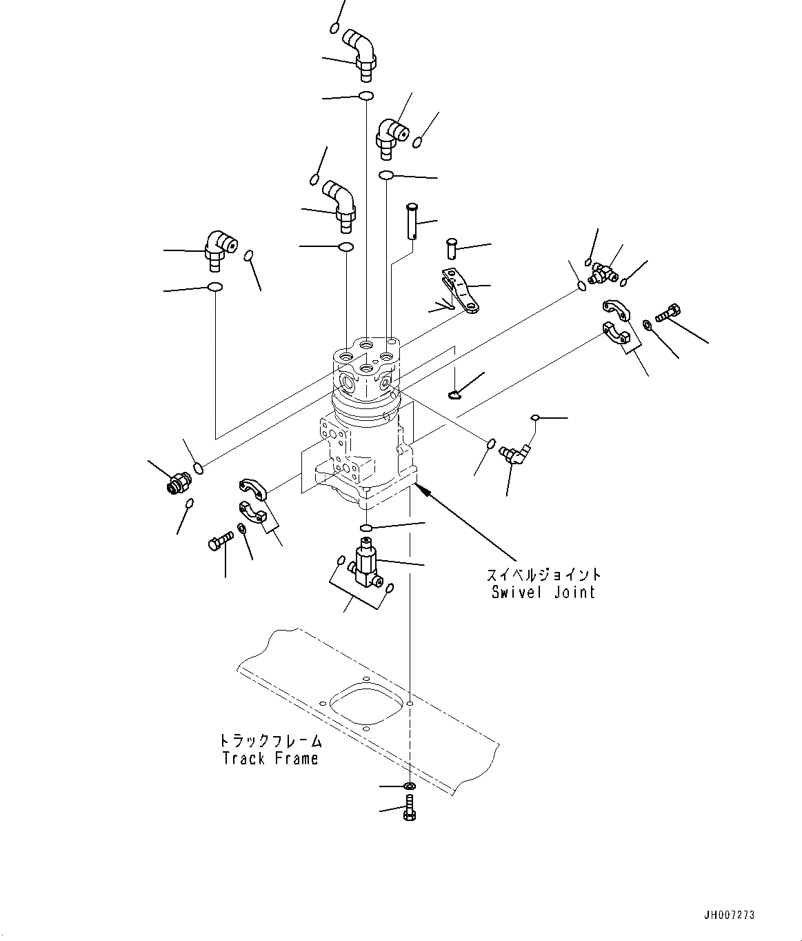 Схема запчастей Komatsu PC220-8M0 - ПОВОРОТНОЕ СОЕДИНЕНИЕ, КОМПОНЕНТЫ (№-) ПОВОРОТНОЕ СОЕДИНЕНИЕ