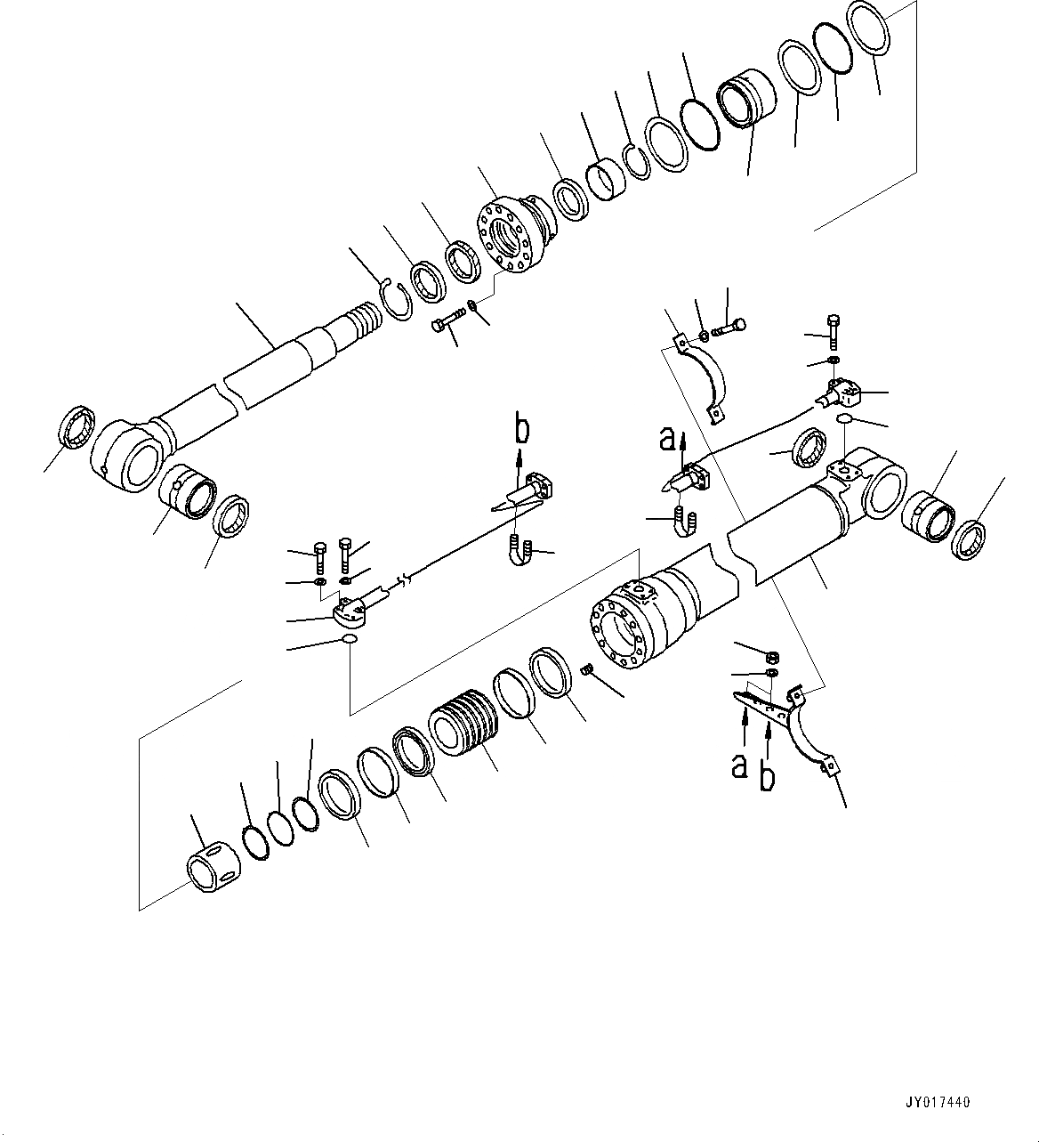 Схема запчастей Komatsu PC220-8M0 - ЦИЛИНДР СТРЕЛЫ, ЛЕВ. (№-) ЦИЛИНДР СТРЕЛЫ, ЧАС. СМАЗКА INTERVAL