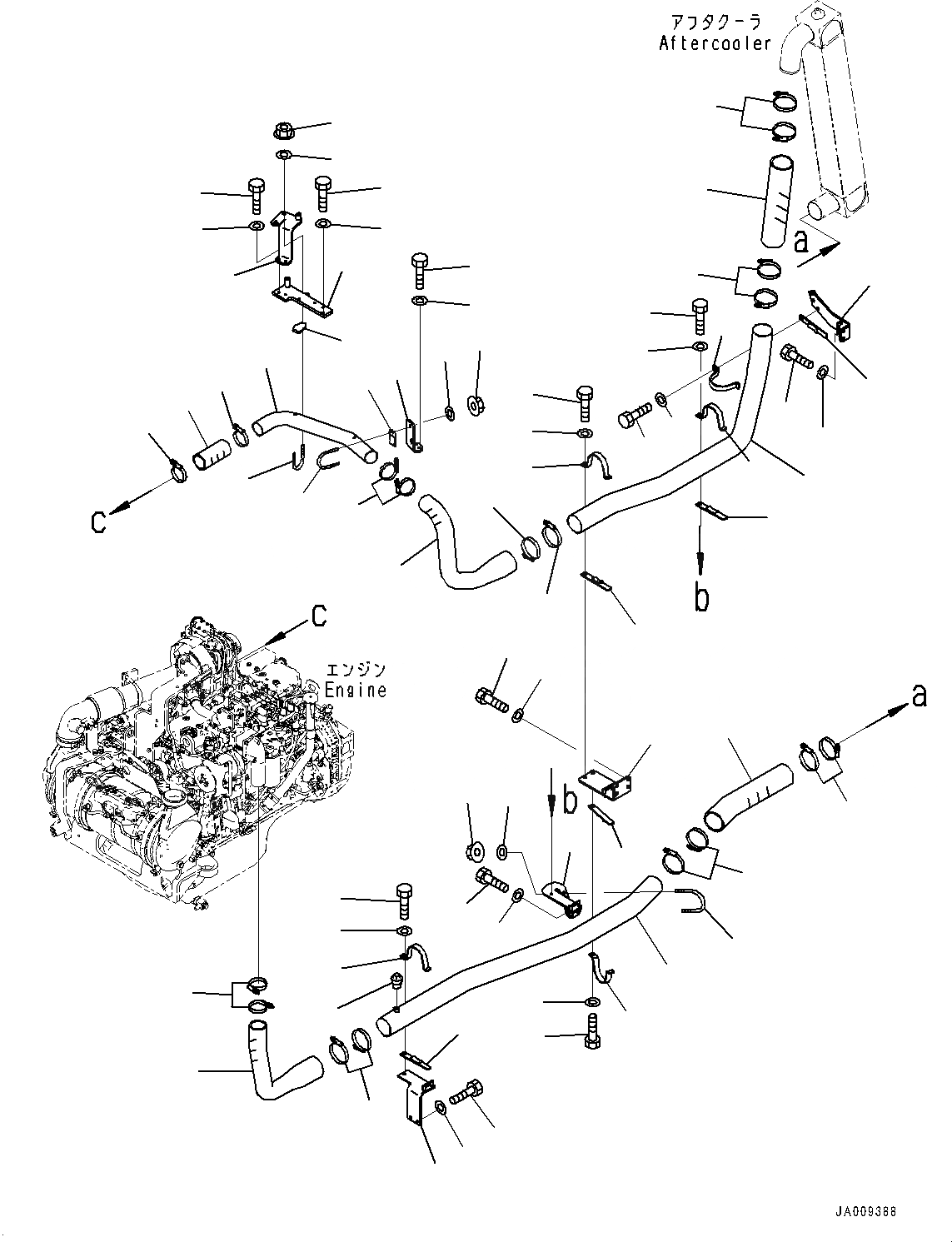 Схема запчастей Komatsu D61PXI-23 - СИСТЕМА ТРУБ ОХЛАЖДЕНИЯ, ПОСЛЕОХЛАДИТЕЛЬ ТРУБЫ (№-) СИСТЕМА ТРУБ ОХЛАЖДЕНИЯ