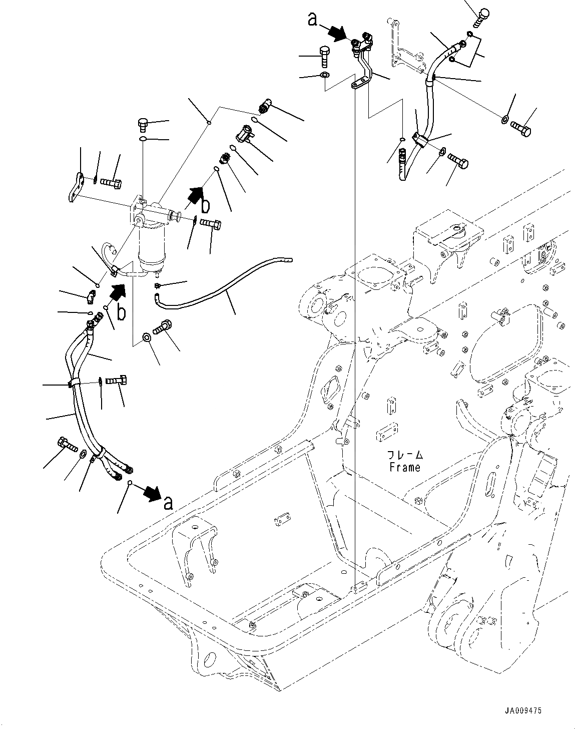 Схема запчастей Komatsu D61PXI-23 - ТОПЛИВН. ПОДАЮЩ. ТРУБЫ, PREФИЛЬТР. ТРУБЫ (№-) ТОПЛИВН. ПОДАЮЩ. ТРУБЫ