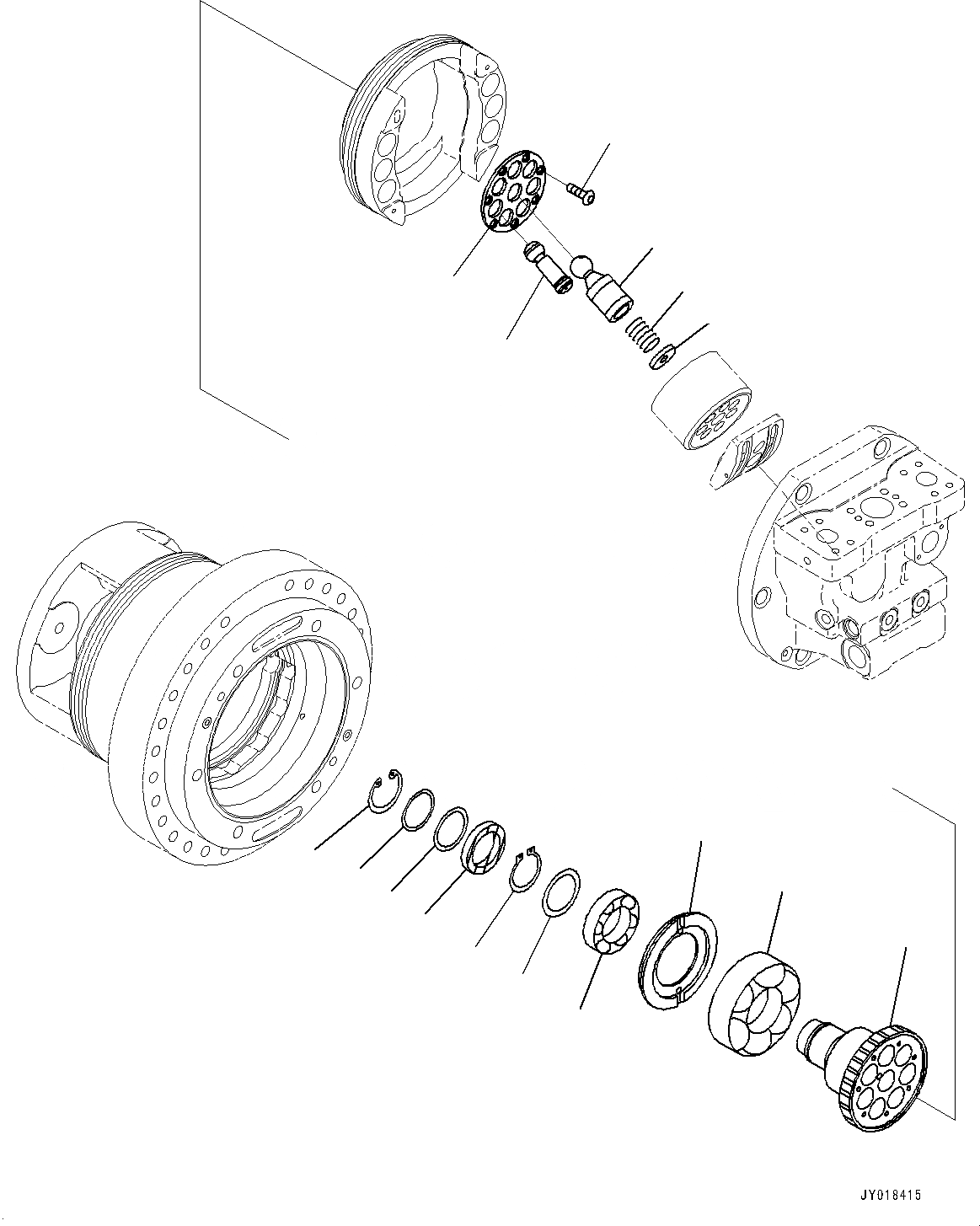 Схема запчастей Komatsu D61PXI-23 - КОНЕЧНАЯ ПЕРЕДАЧА, HST МОТОР, ЛЕВ. (/) (№-) КОНЕЧНАЯ ПЕРЕДАЧА, С SEGMENTED TEETH