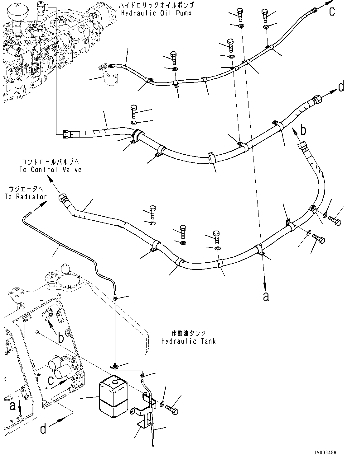 Схема запчастей Komatsu D61PXI-23 - ГИДР. БАК., РЕЗЕРВН. БАК И ТРУБЫ (№-) ГИДР. БАК.